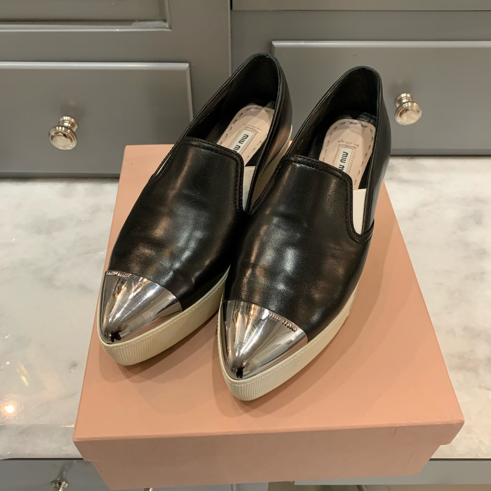 Miu Miu Platform Sneakers Size 38.5